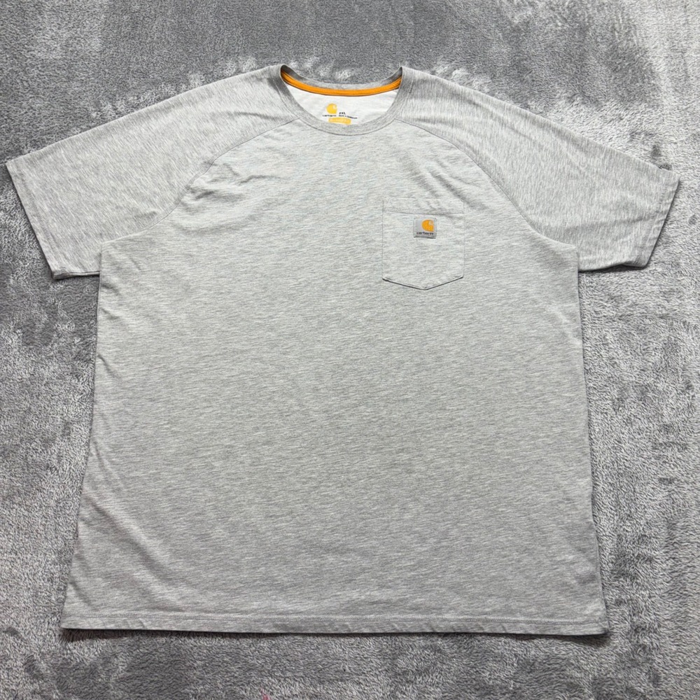 Carhartt Pocket T-Shirt Mens 2XL Grey Good Force‎ Relaxed Fit 100410 034